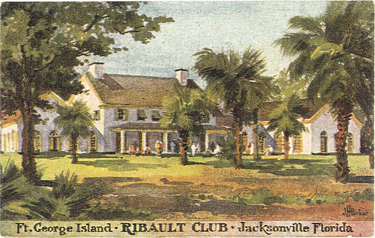 historical postcard of the ribault club