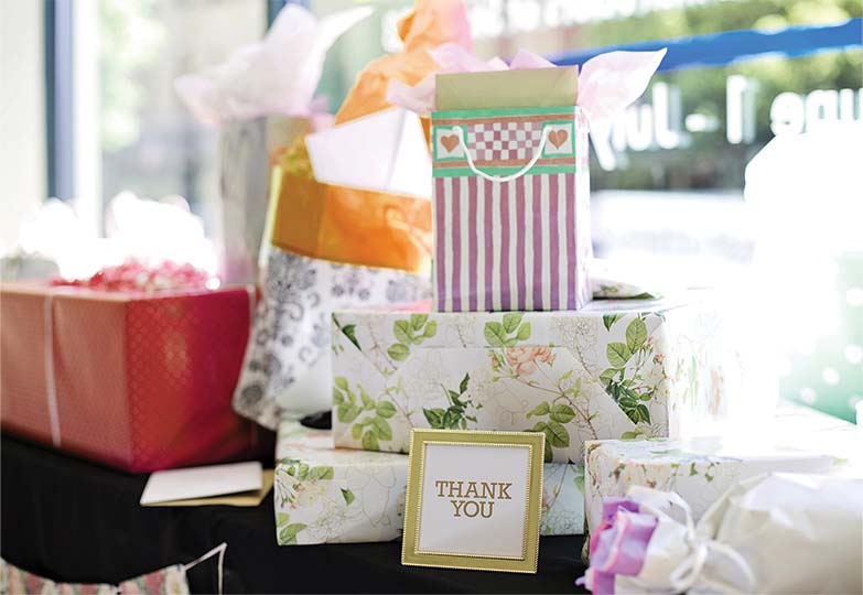 gift table at celebration